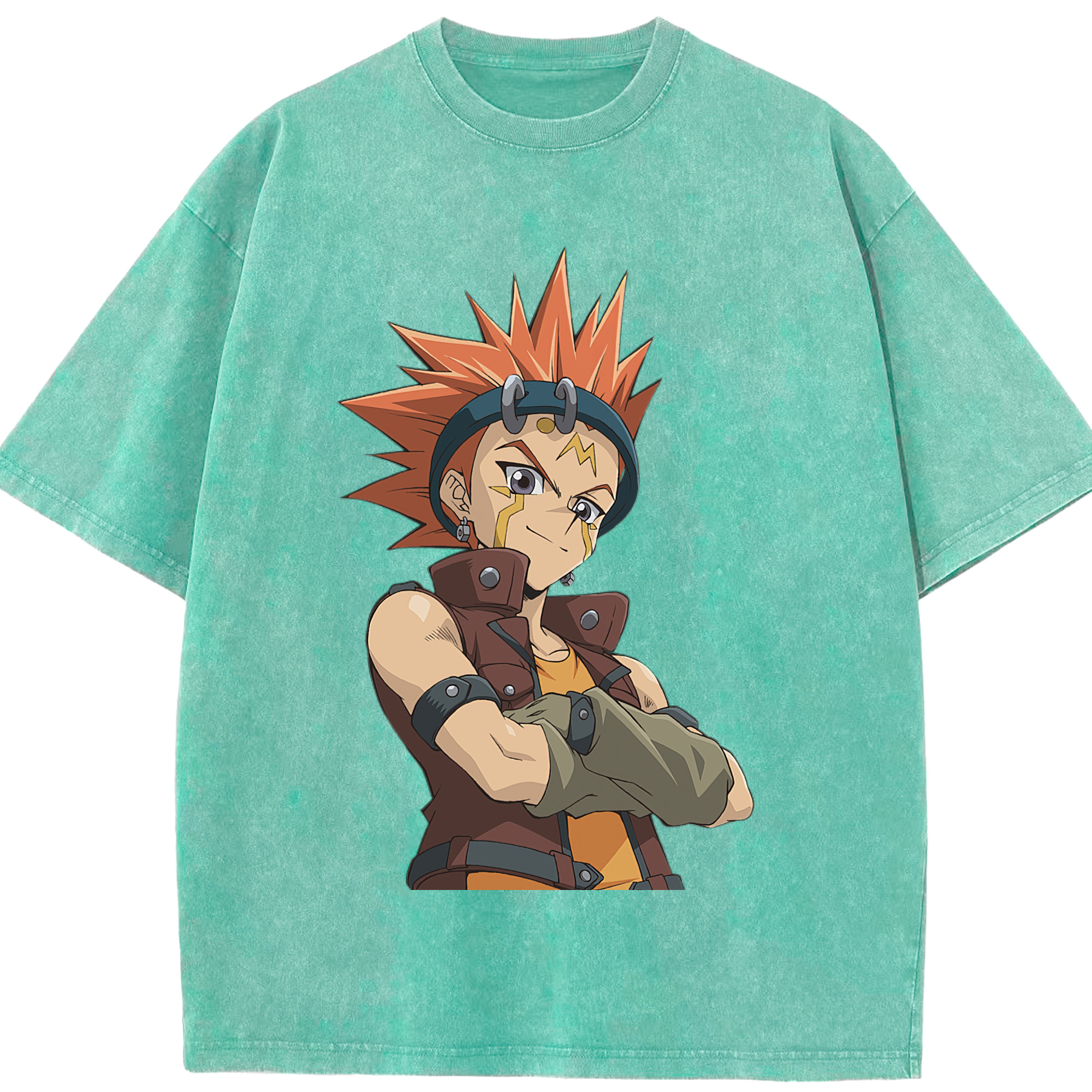 （画像用） 遊☆戯☆王 Yu-Gi-Oh! 綿100% ヴィンテージ風 半袖Tシャツ（フロントプリント）